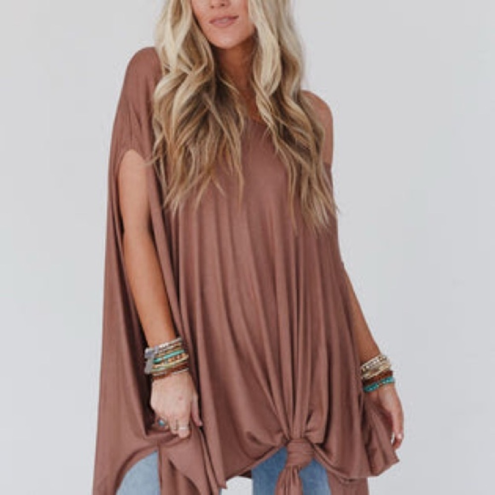 Three Bird Nest Wren Tunic Top in Dark Mocha